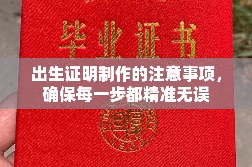 清浦出生证明制作的注意事项，确保每一步都精准无误
