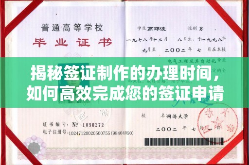 清浦揭秘签证制作的办理时间，如何高效完成您的签证申请