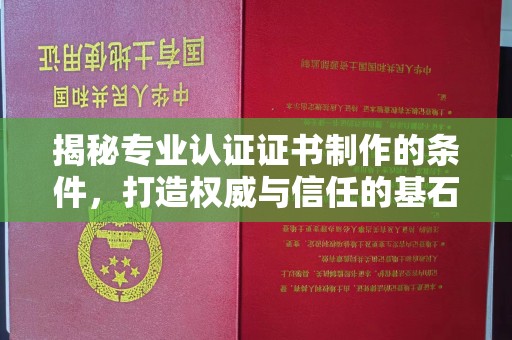 清浦揭秘专业认证证书制作的条件，打造权威与信任的基石